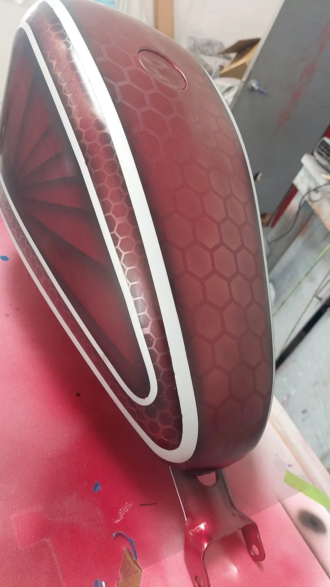 Tamco Paint OG Red Candy Concentrate on Motorcycle Tank