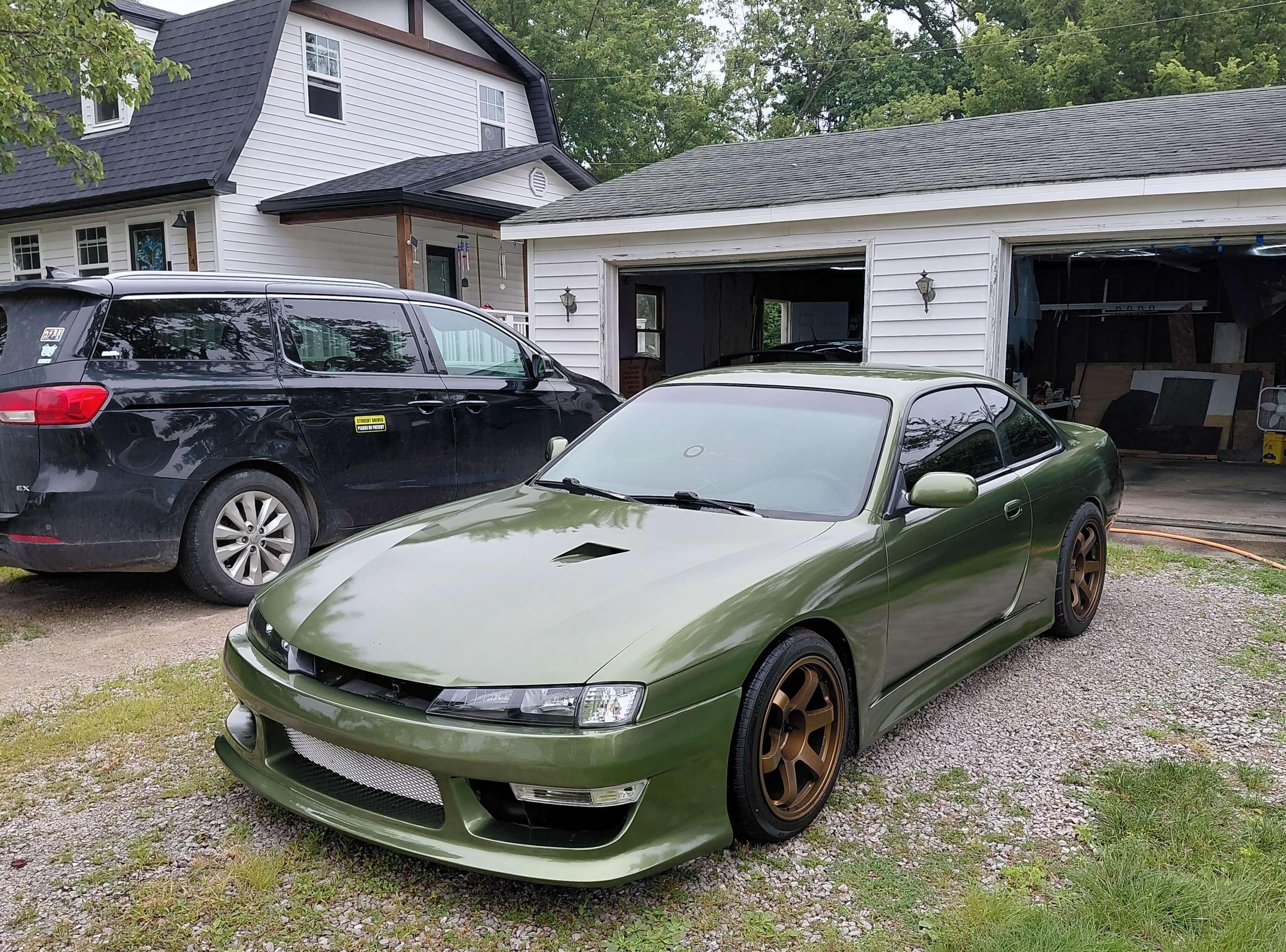 Tamco Paint Olive Haze and Patina Bronze in Nissan Silvia S14