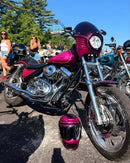 Tamco Paint Tamco Throwback Panther Pink and Bruised Rose Candy Pearl Basecoat on Harley-Davidson FXLR