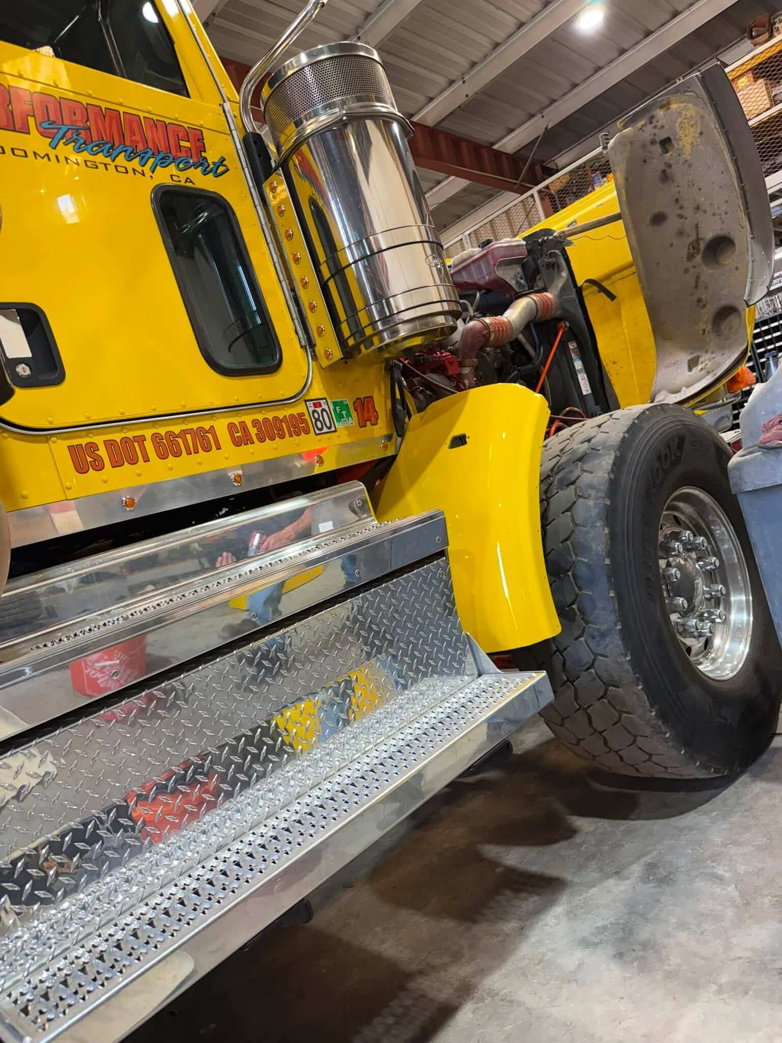 Tamco Paint Peterbilt Yellow on Peterbilt Semi Truck