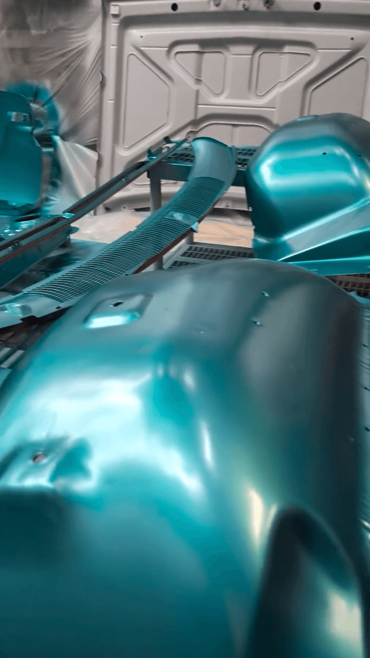 Tamco Paint Plymouth Seafoam Turquoise on Dodge Ramcharger