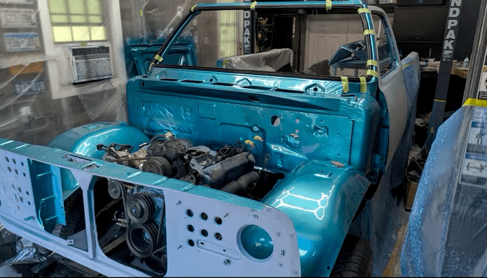 Tamco Paint Plymouth Seafoam Turquoise on Dodge Ramcharger