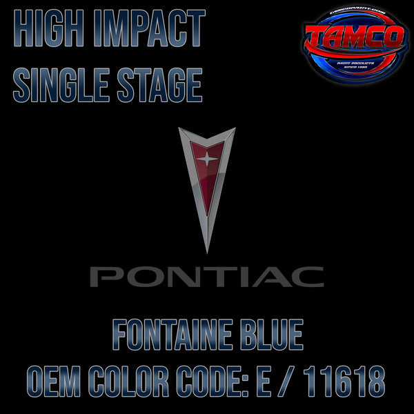 Pontiac Fontaine Blue | F / 11618 | 1957-1958 | OEM High Impact Series Single Stage