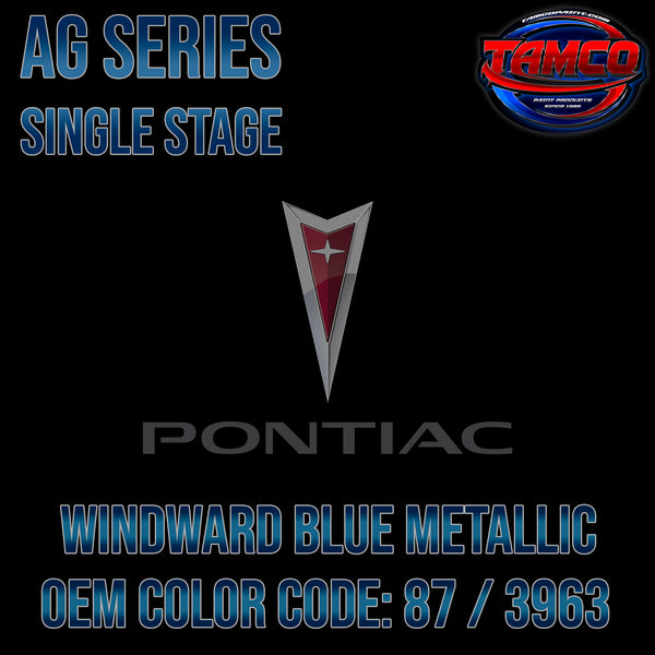 Pontiac Windward Blue Metallic | 87 / 3963 | 1968-1969 | OEM AG Series Single Stage