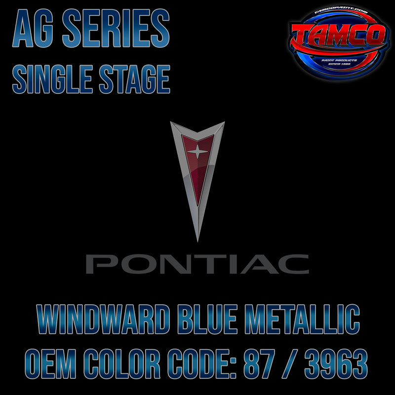 Pontiac Windward Blue Metallic | 87 / 3963 | 1968-1969 | OEM AG Series Single Stage