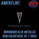 Pontiac Windward Blue Metallic code 87 / 3963 Amrflint
