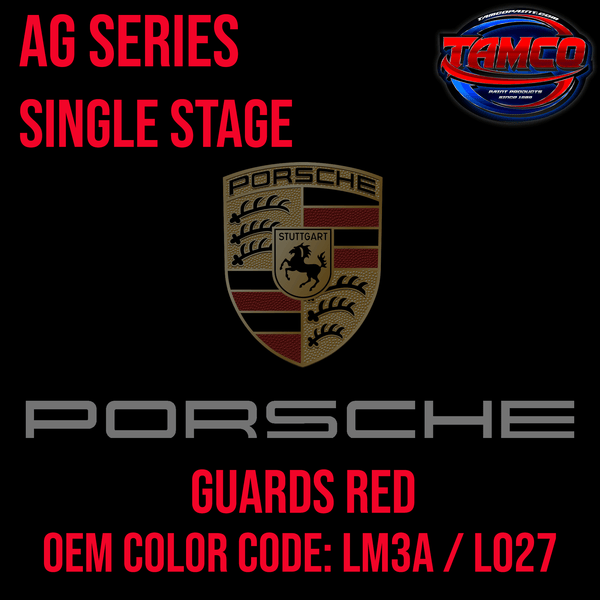 Tamco Paint Porsche Guards Red OEM Color Code: LM3A / L027 AG SS