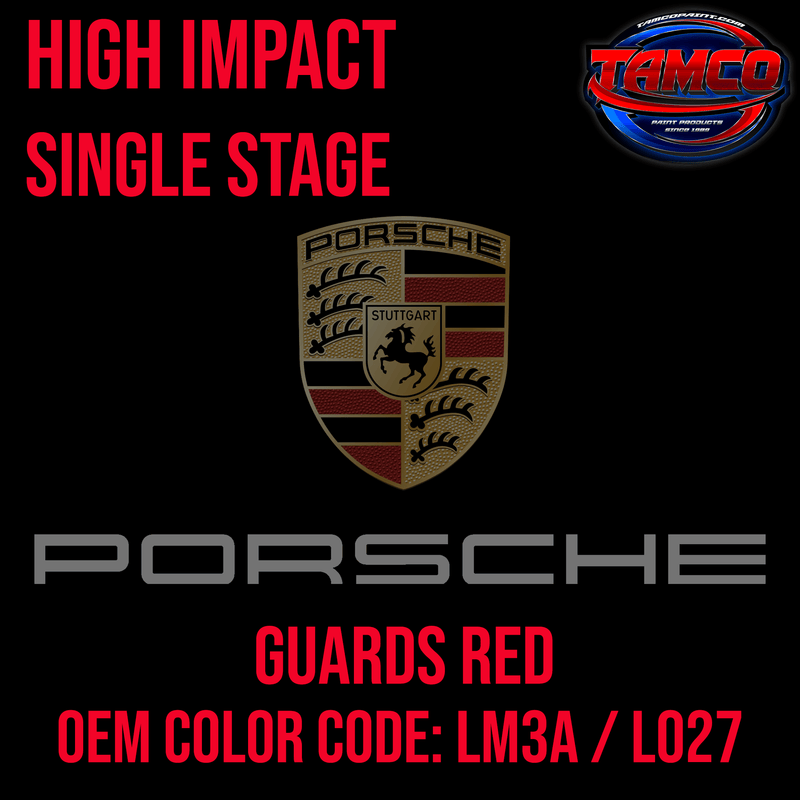 Tamco Paint Porsche Guards Red OEM Color Code: LM3A / L027 High Impact SS