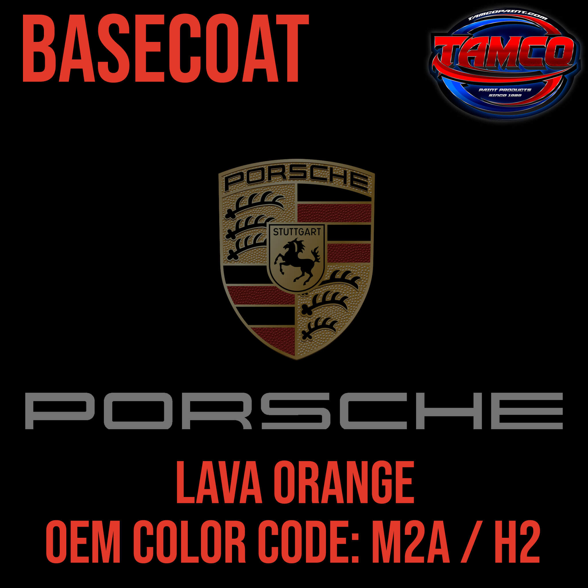 PORSCHE LAVA ORANGE OEM BASECOAT