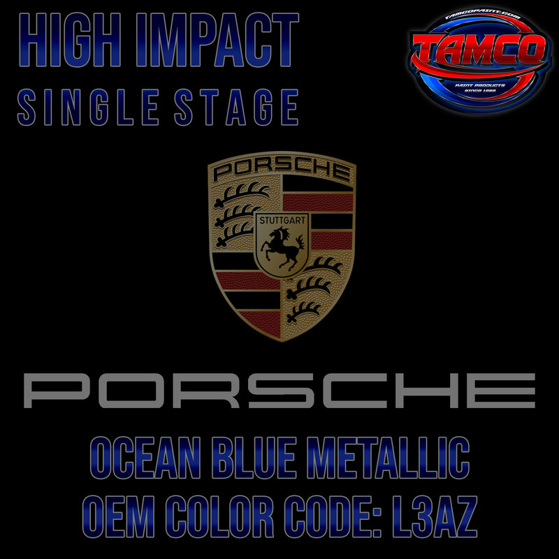 Porsche Ocean Blue Metallic | L3AZ | 1997-1999 | OEM High Impact Single Stage