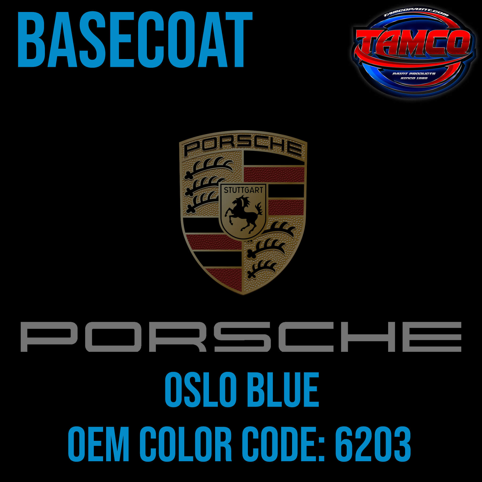 PORSCHE OSLO BLUE OEM BASECOAT