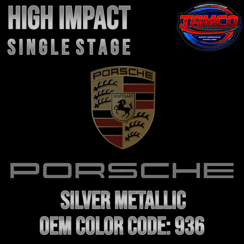 Porsche Silver Metallic | 936 | 1970-1986 | OEM High Impact Single Stage