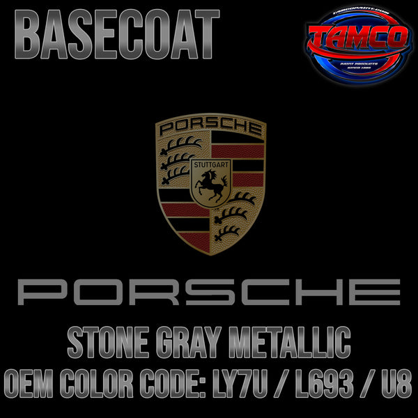 Porsche Stone Gray Metallic | LY7U / L693 / U8 | 1985-1990 | OEM Basecoat