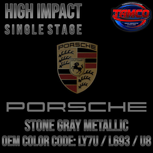 Porsche Stone Gray Metallic | LY7U / L693 / U8 | 1985-1990 | OEM High Impact Single Stage