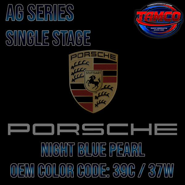 Porsche Night Blue Pearl | 39C / 37W | 1995;1999-2001 | OEM AG Series Single Stage