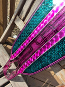 Tamco Paint Punk Rock Pink & Teal Time Candy Concentrate on Longboard