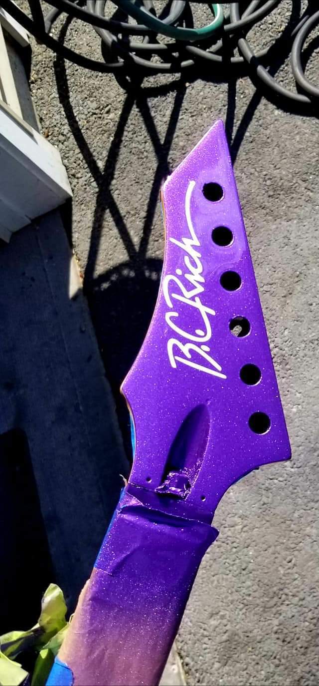 Purple Pop Pearl Guitar