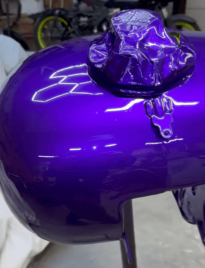 Tamco Paint Purple Pop Pearl on Harley Davidson Bagger