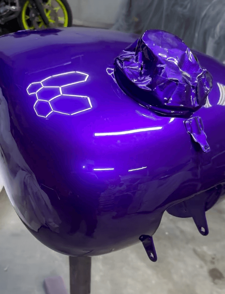 Tamco Paint Purple Pop Pearl on Harley Davidson Bagger