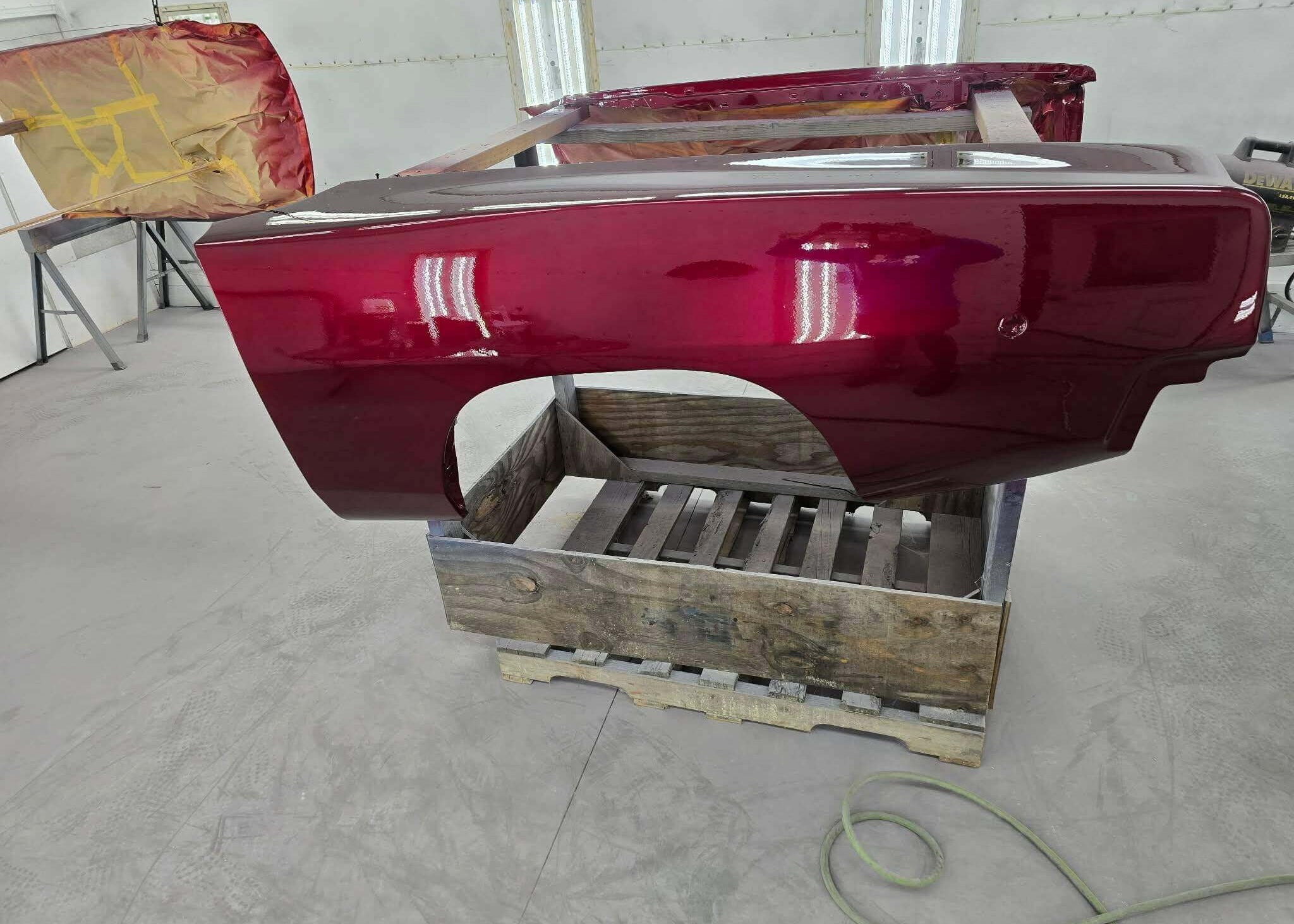 Tamco Paint Radiant Cranberry on 1968 Dodge Challenger Car Parts