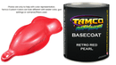 Tamco Paint Retro Red Pearl Custom Color Basecoat