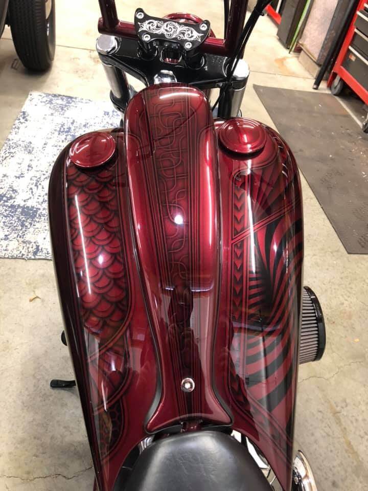 Tamco Paint Rock It Red on Harley Davidson