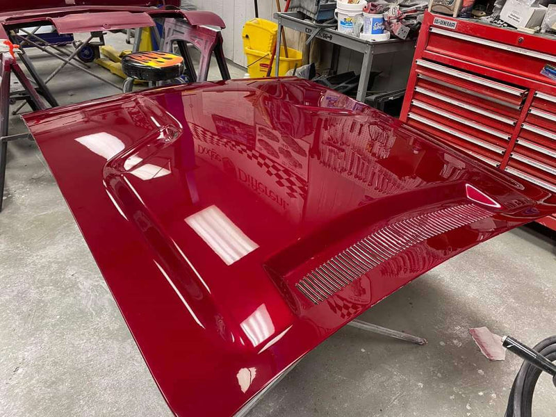 Tamco Paint Rock It Red on Car Hood