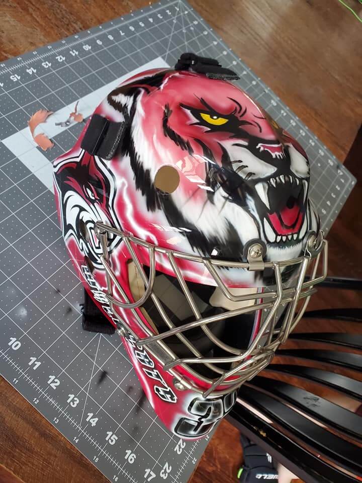 Tamco Paint Rock It Red on Tiger Mask Helmet