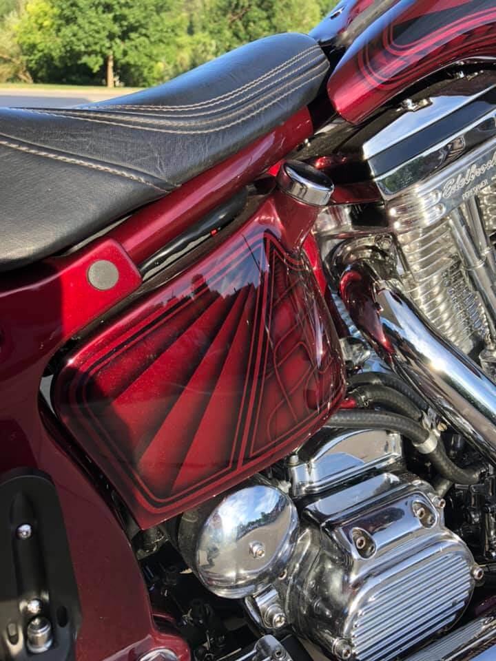 Tamco Paint Rock It Red on Motorcycle