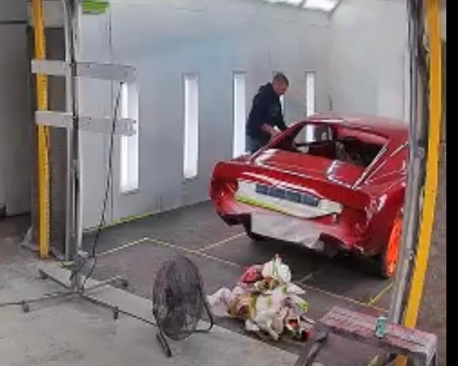Tamco Paint Rock-it-Red in 1969 Ford Mustang Boss 429 Restomod