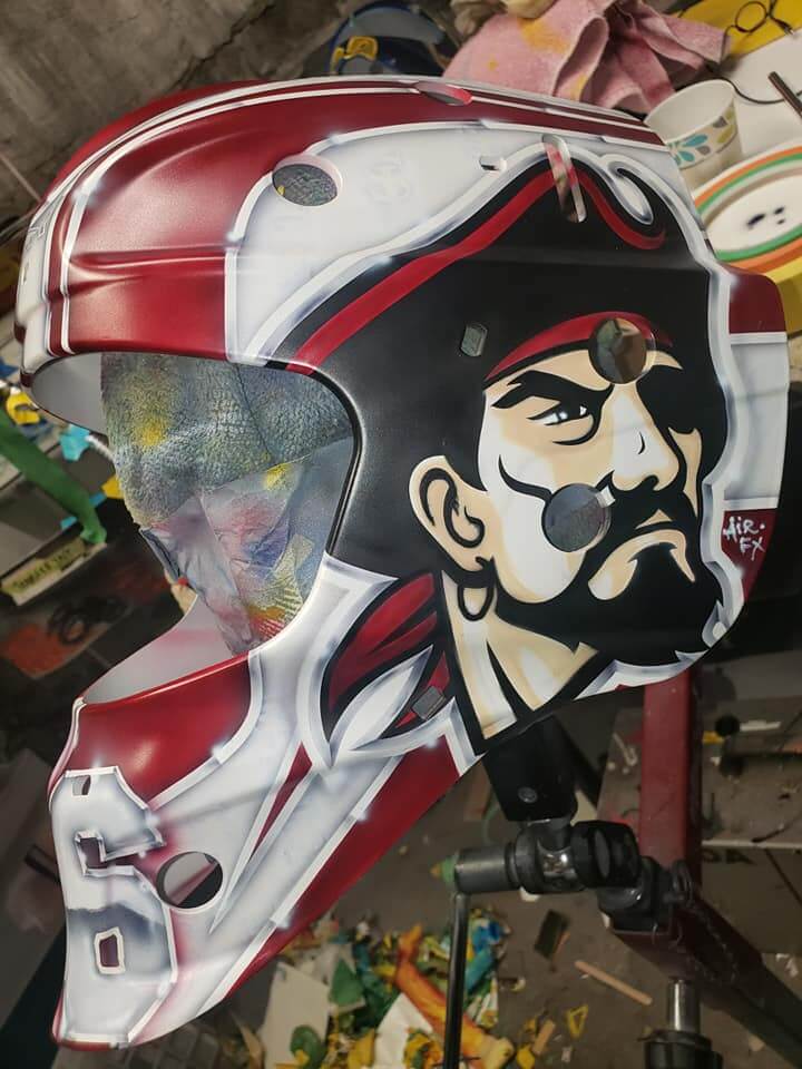 Ron Burgundy Pearl Helmet