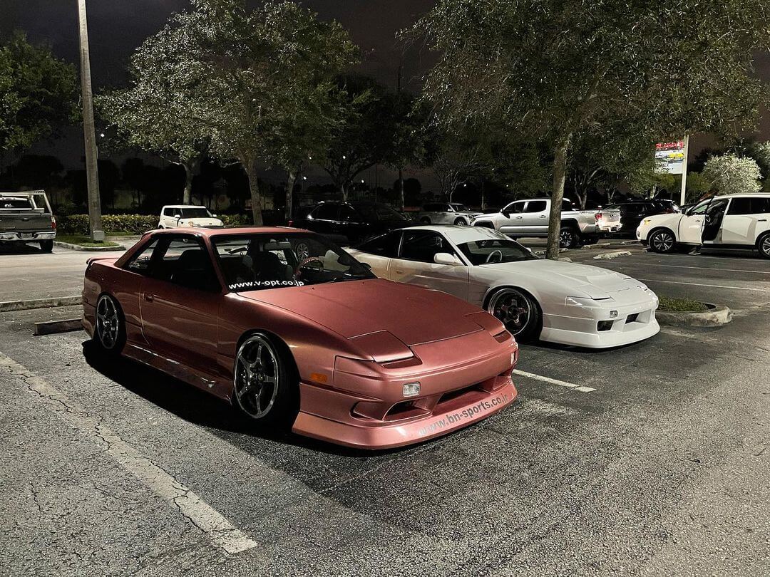 Rose Gold Nissan 240 SX