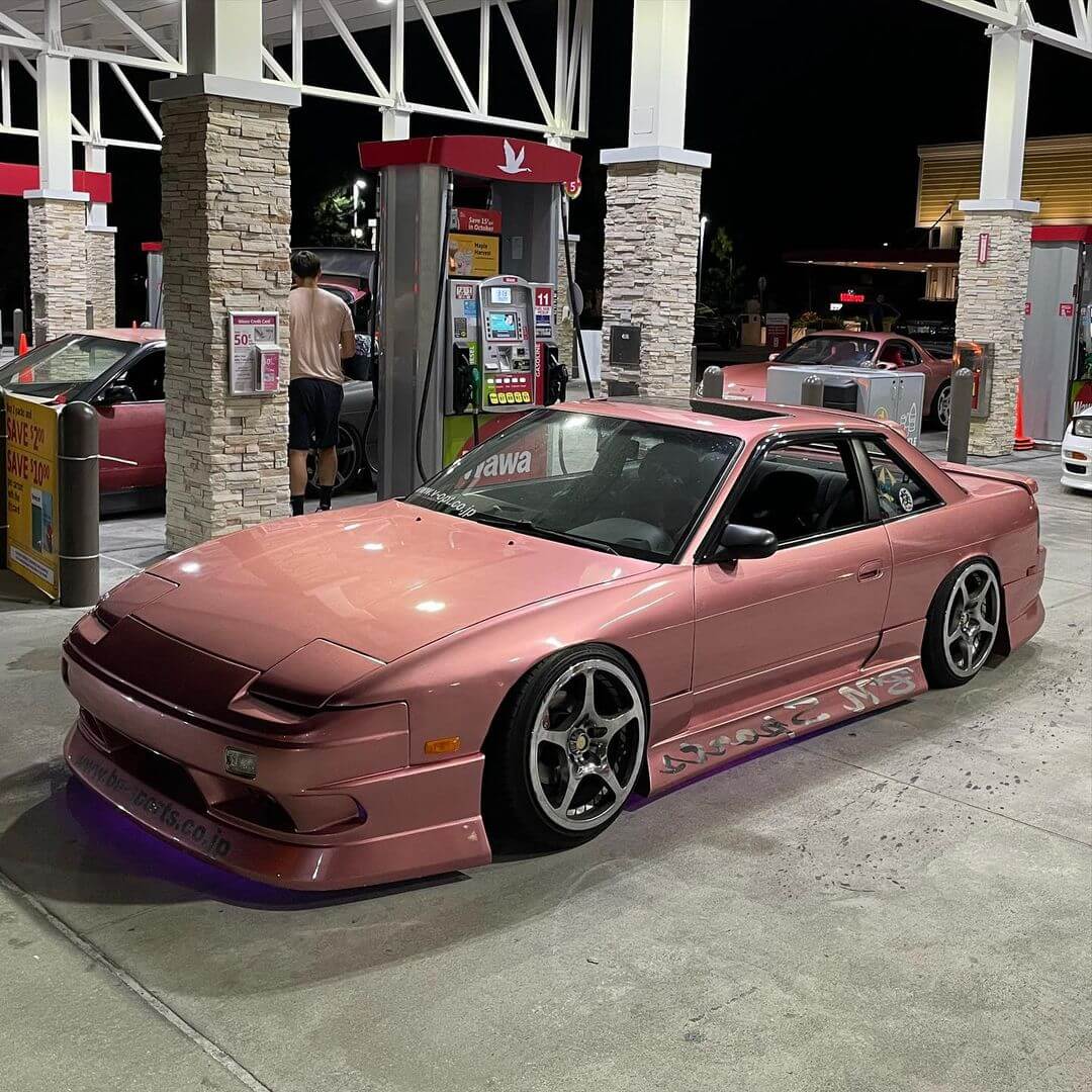 Rose Gold Nissan 240 SX
