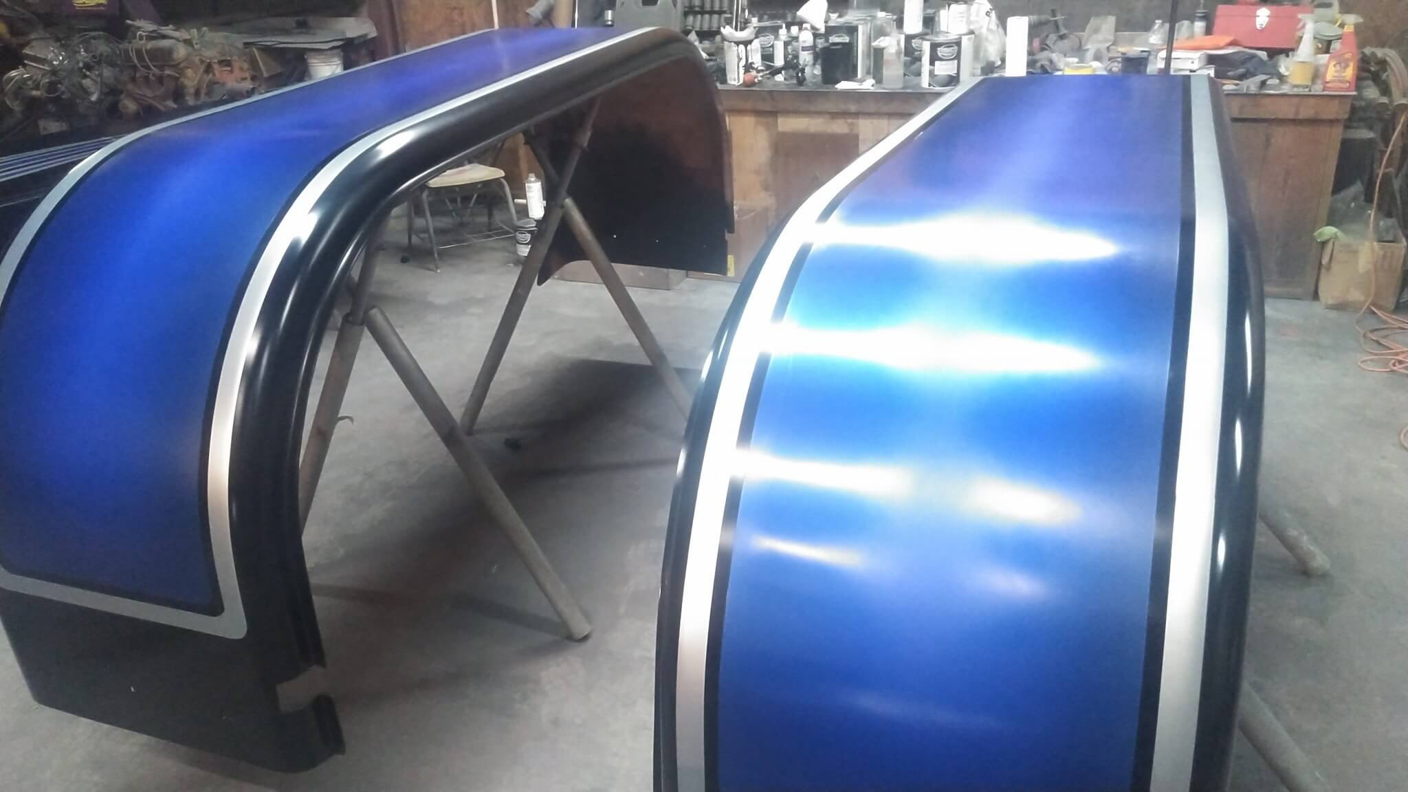 Tamco Paint Sinister Triple Reboot Blue and Blue Nitrous on Peterbilt 379