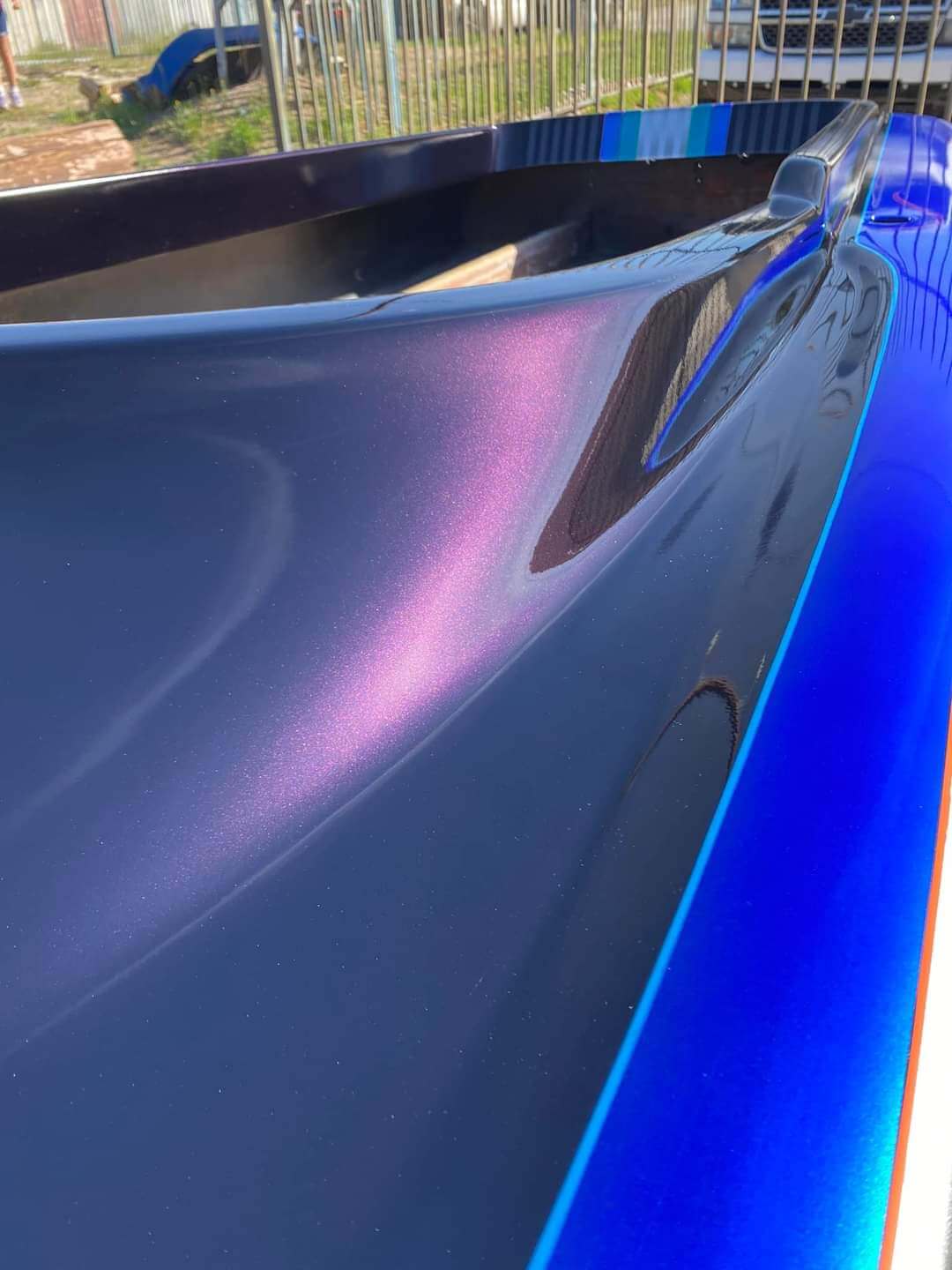 Tamco Paint Sinister Triple Reboot Purple on Boat
