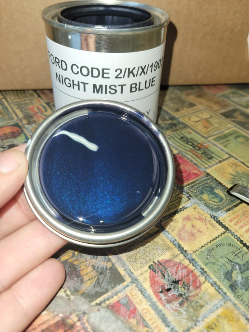 Night Mist Blue Metallic Color Paint