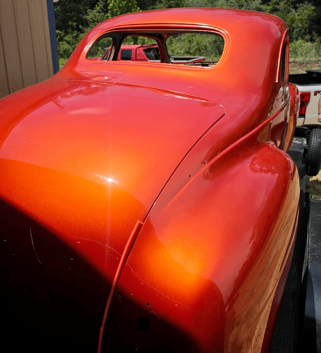 Tamco Paint Shocktop Orange on 1940 Plymouth