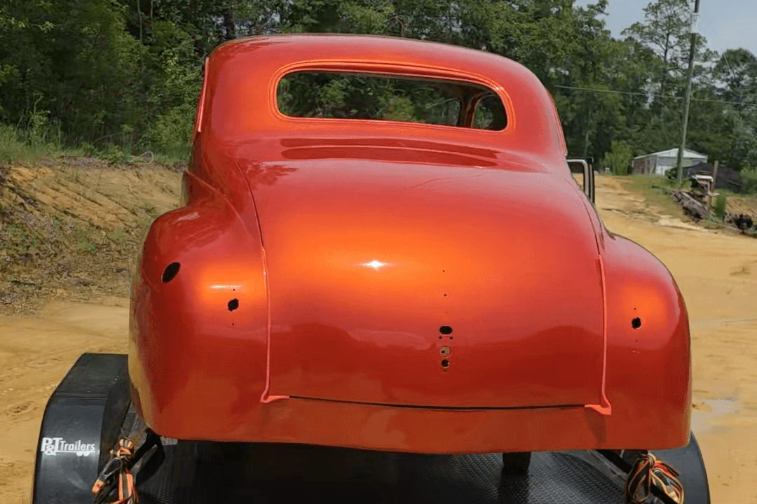Tamco Paint Shocktop Orange on 1940 Plymouth