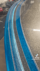 Tamco Paint Slick Silver Metallic and Candy Concentrates on Boat Hull