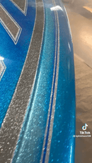 Tamco Paint Slick Silver Metallic and Candy Concentrates on Boat Hull