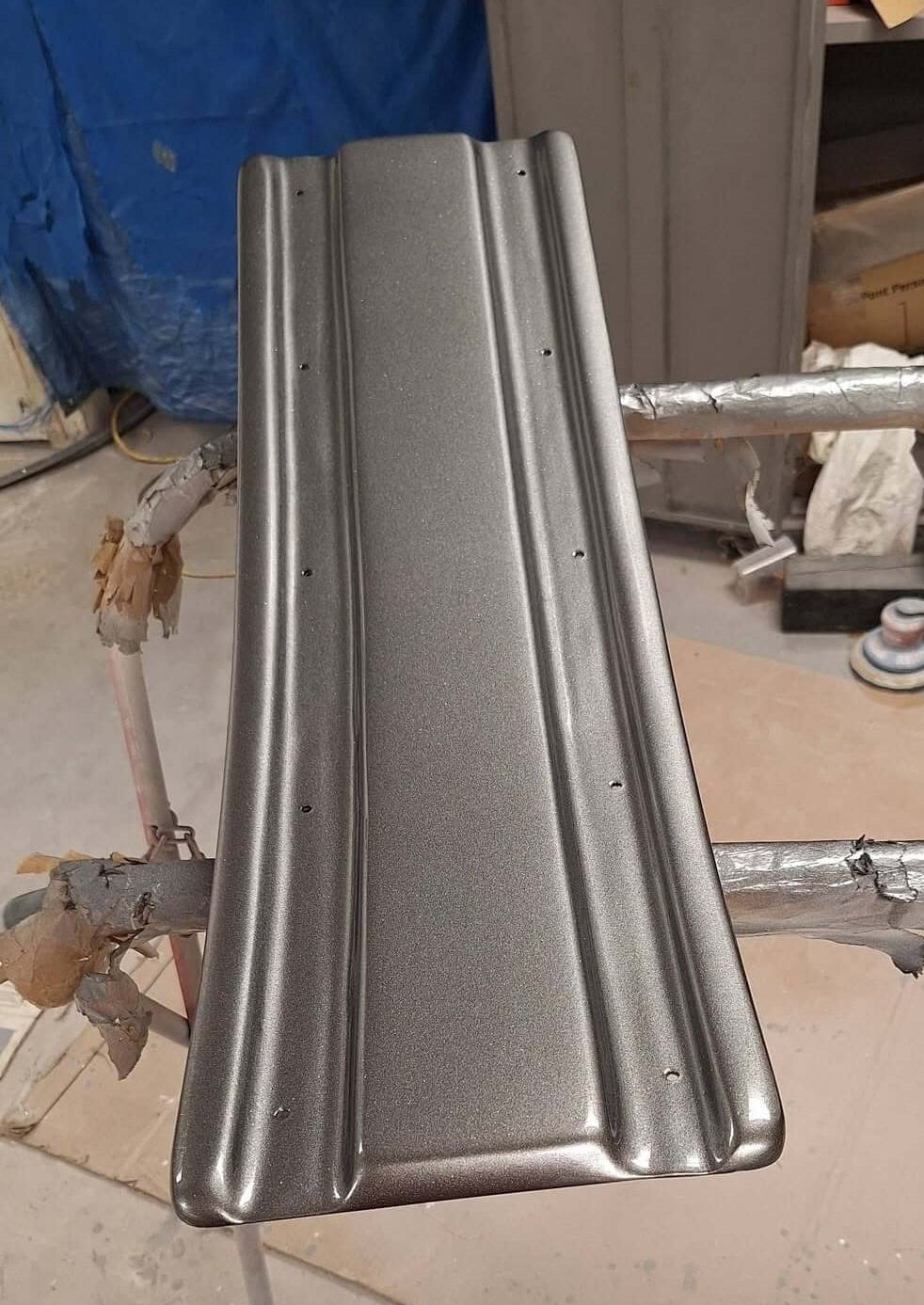 Tamco Paint Smoke & Slick Silver Metallic on Interior Headliner