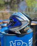 Tamco Paint SoCal Blue Candy Concentrate on Harley Simpson Helmet