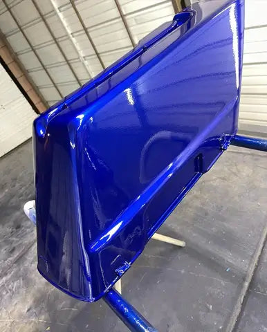 Tamco Paint SoCal Blue Candy Pearl Basecoat on Motorcycle Parts