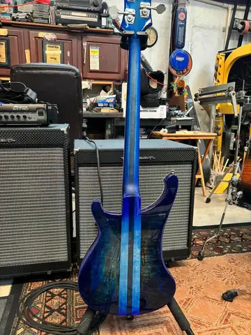 Tamco Paint SoCal Blue Candy Pearl Basecoat on Guitar