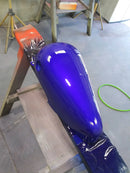 Tamco Paint SoCal Blue Candy Pearl Basecoat on Motorcycle Fuel Tank