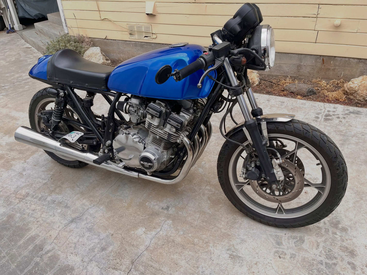 Tamco Paint Subaru World Rally Blue Pearl on 1982 Suzuki GS750
