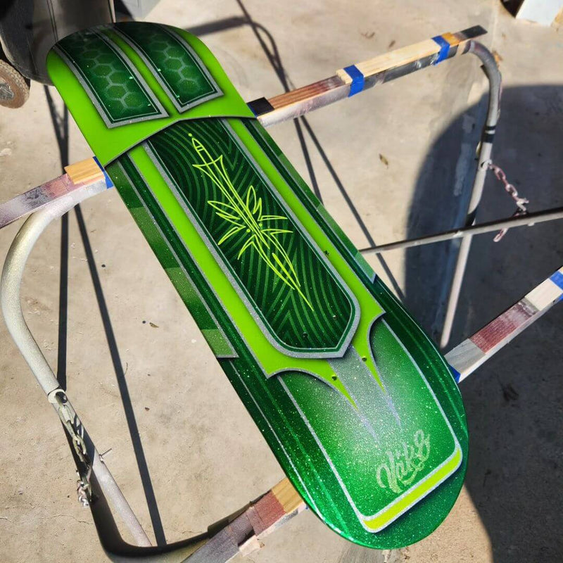 Sublime Green metal flaked skate deck