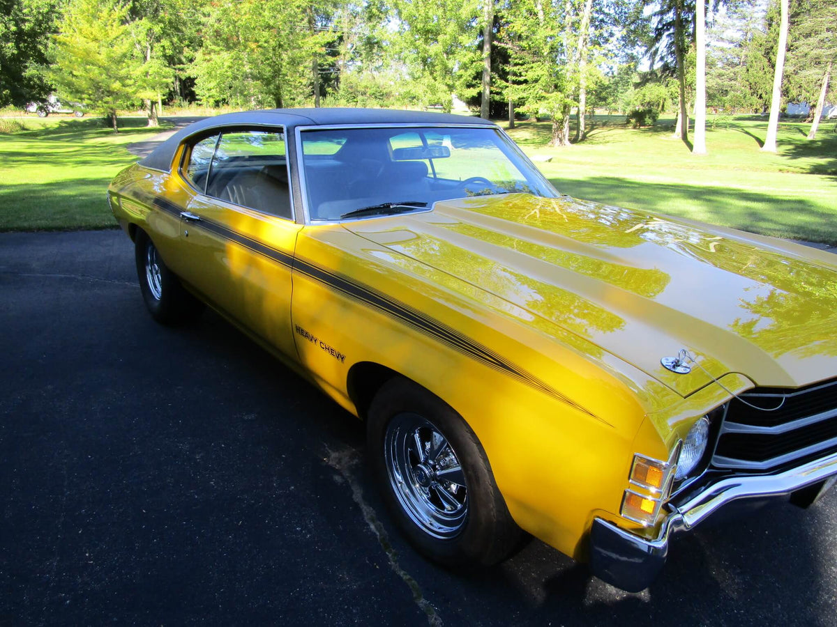 Tamco Paint GM Sunflower Yellow on 1972 Chevrolet Chevelle Heavy Chevy