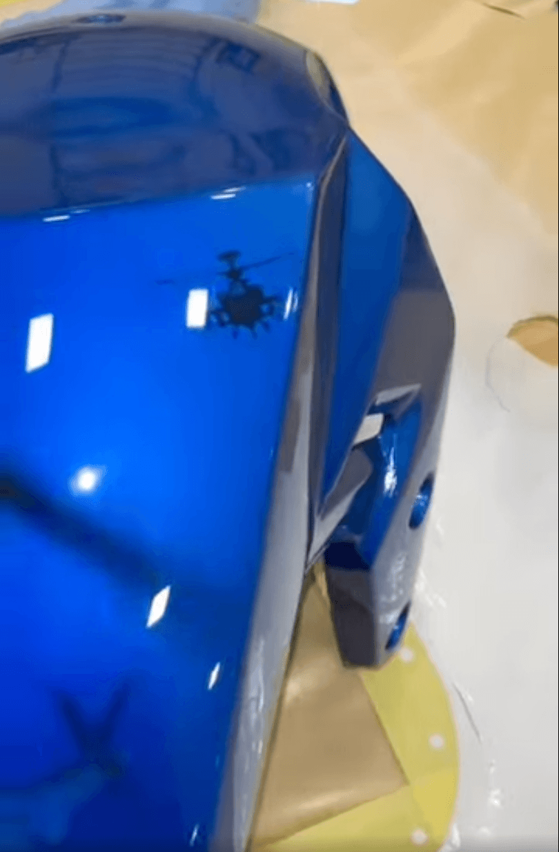 Tamco Paint Kandy Killa Blue on Motor Tank