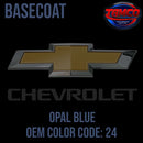Tamco Paint Chevrolet Opal Blue Metallic Code 24 OEM Basecoat